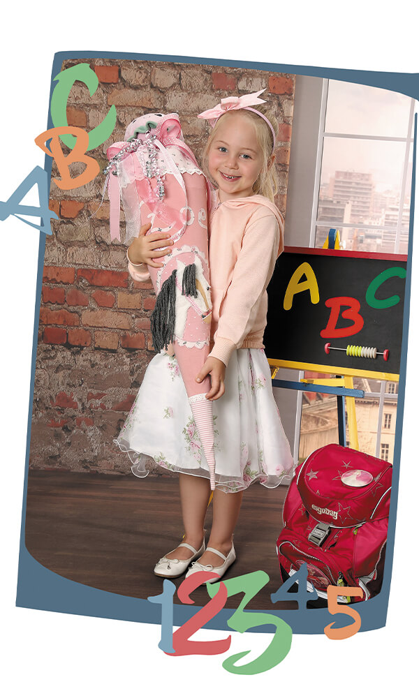 Kindergarten Bild Kind Schulbild mit Schultüte
